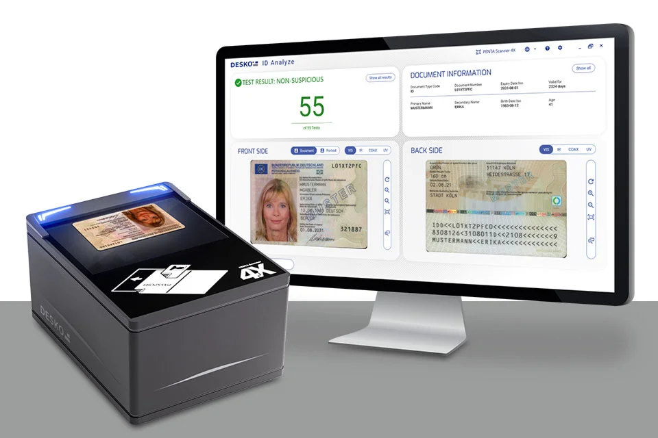 Presentaci&oacute;n de la soluci&oacute;n de software DESKO para la verificaci&oacute;n de documentos de identidad y esc&aacute;neres de tarjetas de identidad para la captura de im&aacute;genes y datos