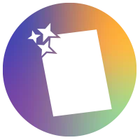 渐变色图标&mdash;&mdash;带闪亮星星的玻璃片