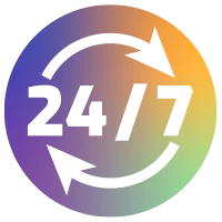 24/7渐变色图标