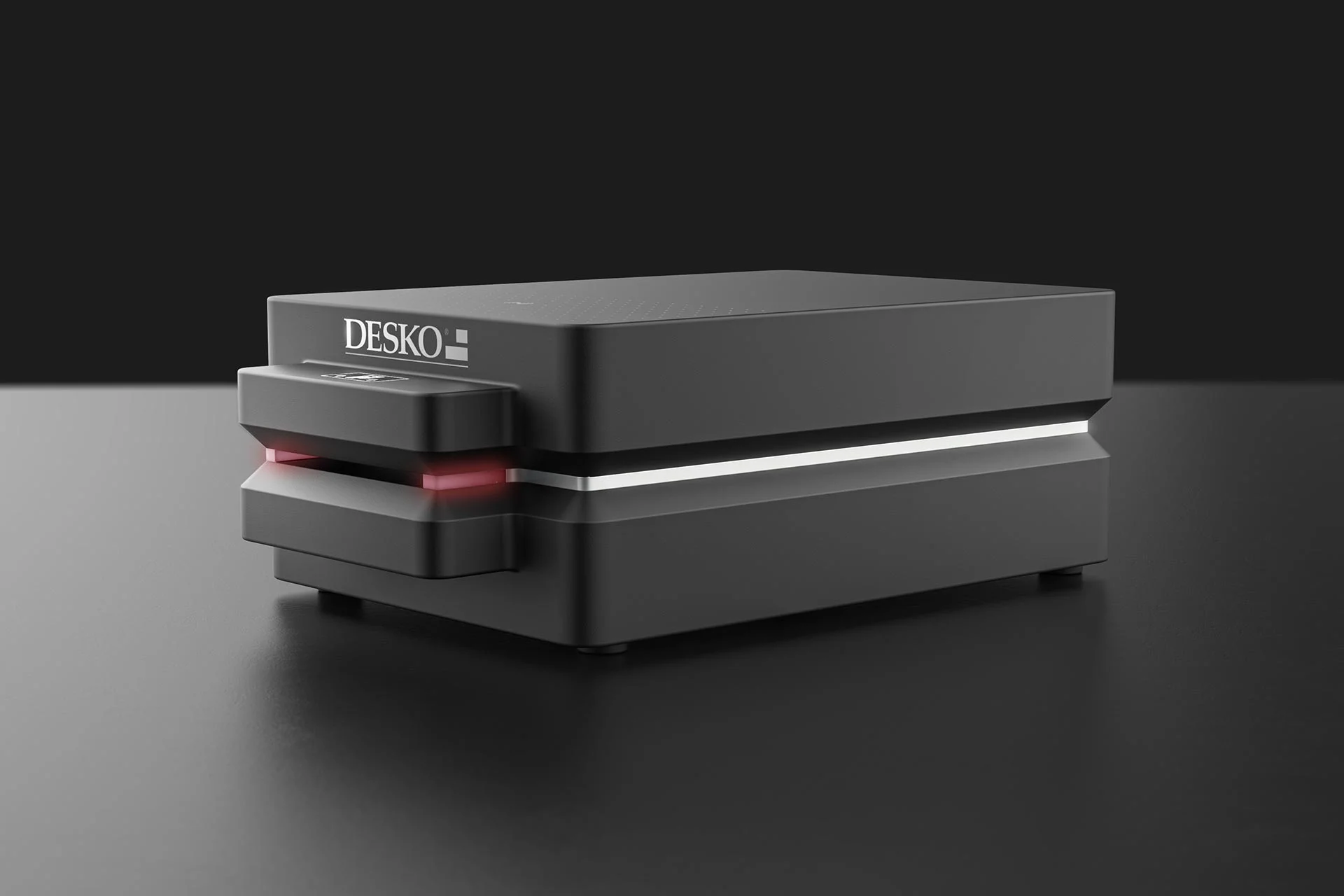 Esc&aacute;ner DESKO compacto para la verificaci&oacute;n r&aacute;pida y segura de documentos en procesos modernos de acceso e identificaci&oacute;n.